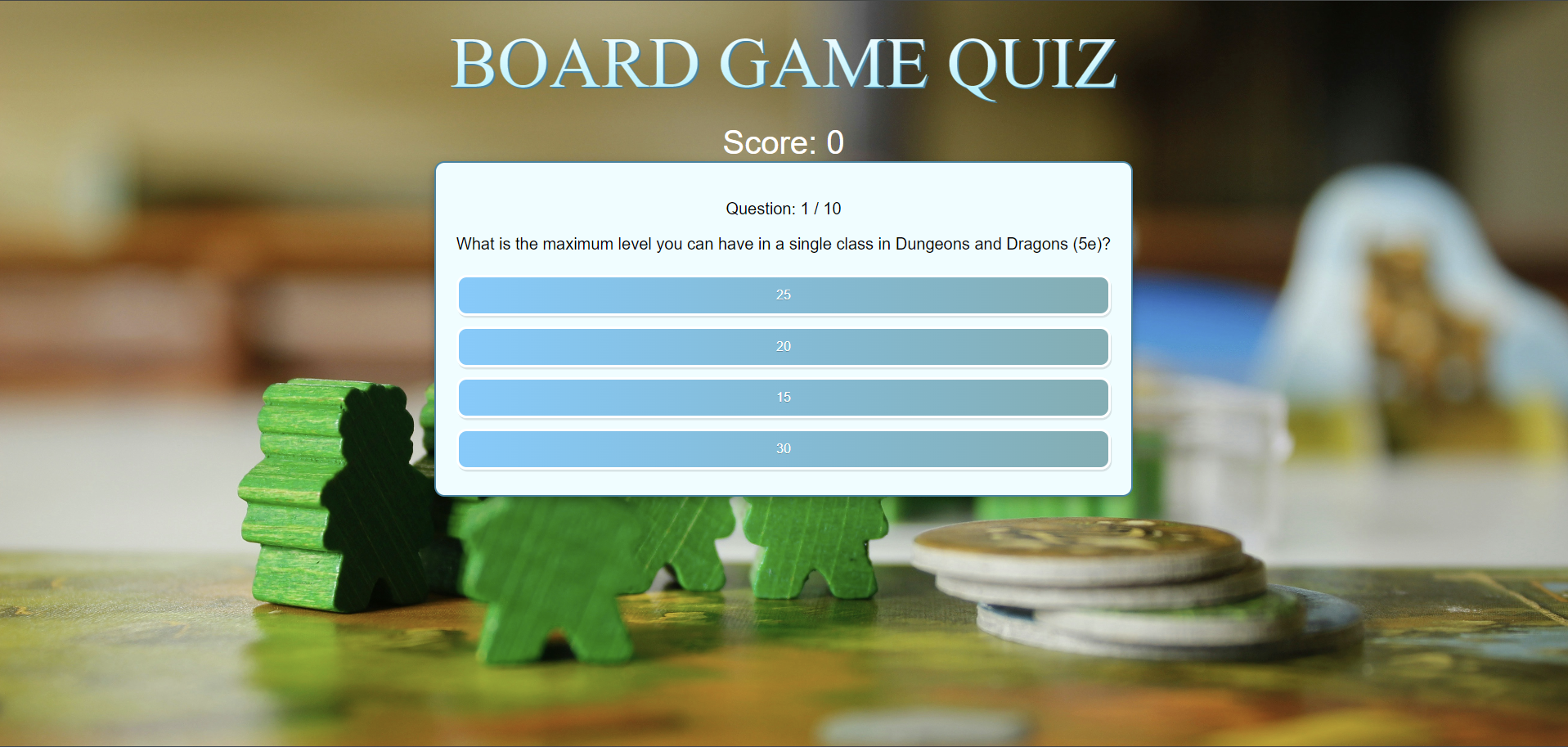 Board Game Quiz