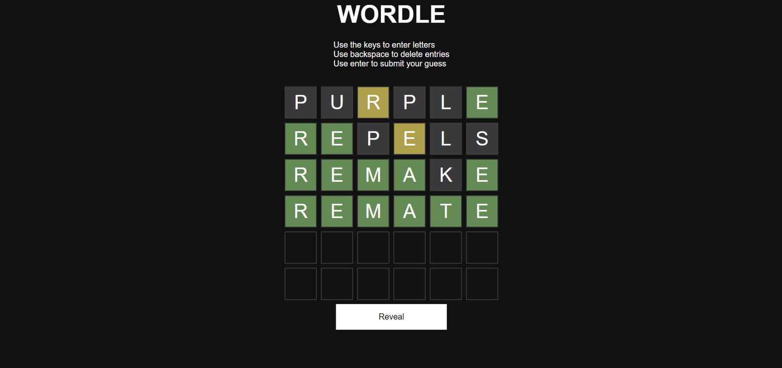 Wordle Teamouse Kevin Spinks | Full Stack Web Developer Portfolio
